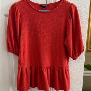 Banana Republic Red Peplum Blouse